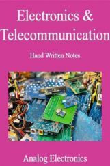 Electronics & Telecommunication Hand Written Notes Analog Electronics Electronics & Telecommunication Hand Written Notes Analog Electronics